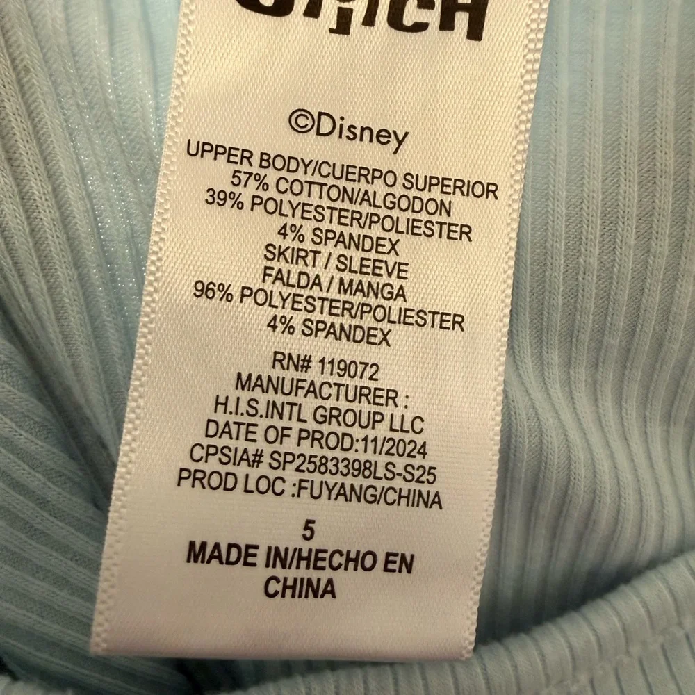 🚨Disney Light Blue Kids Dress with Stitch Print - Picture 4 of 4